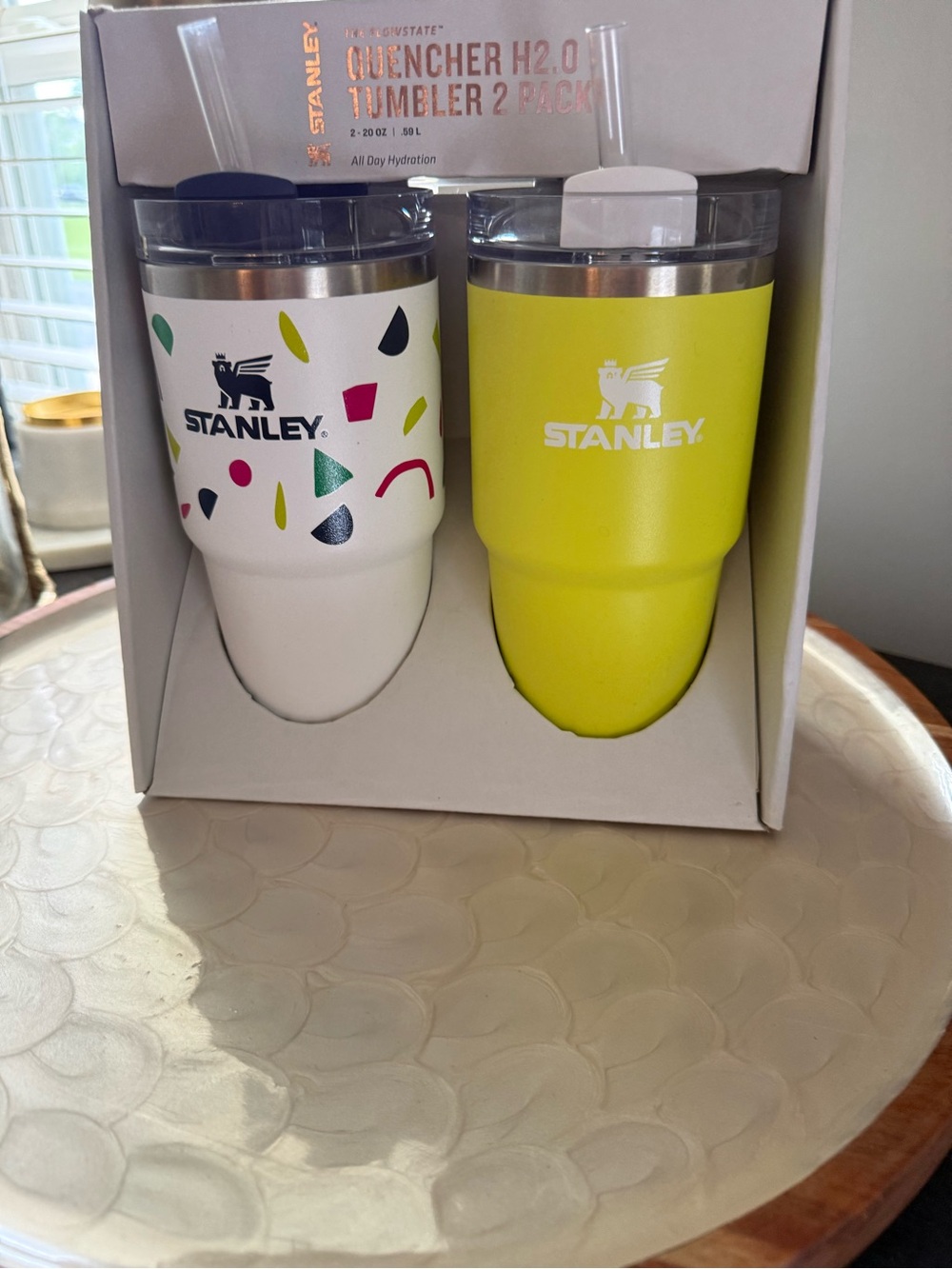 Stanley Tumblers 2-Pack - White Confetti & Bright Yellow